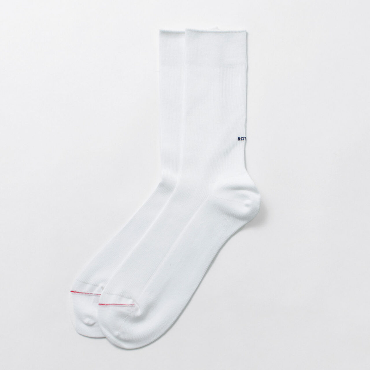Organic Cotton & Recycled Polyester Ribbed Crew Socks,White, large image number 0