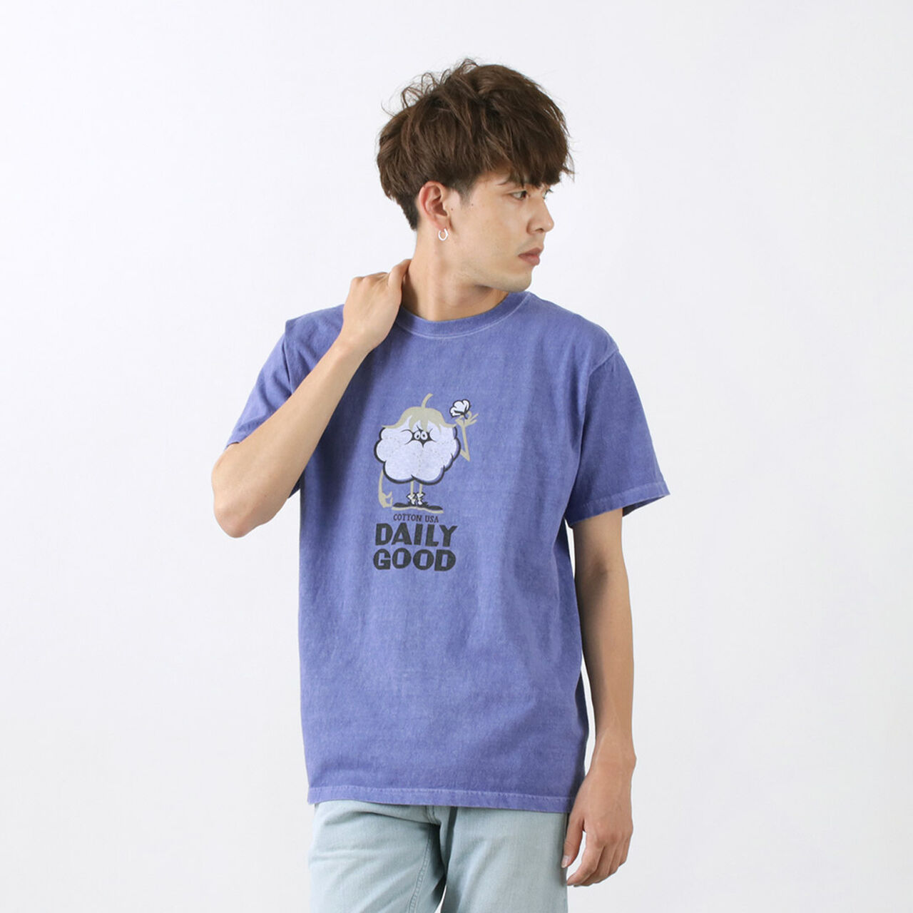 Cotton Monster Short Sleeve T-Shirt,P-LightPurple, large image number 0