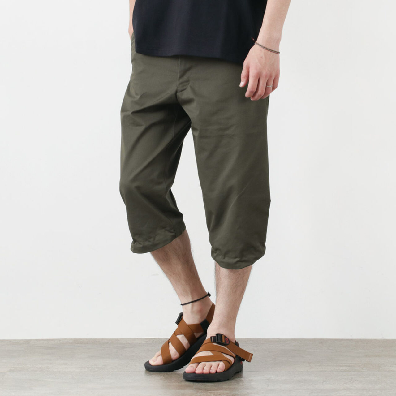 Go Out Cropped Pants,Olive, large image number 0