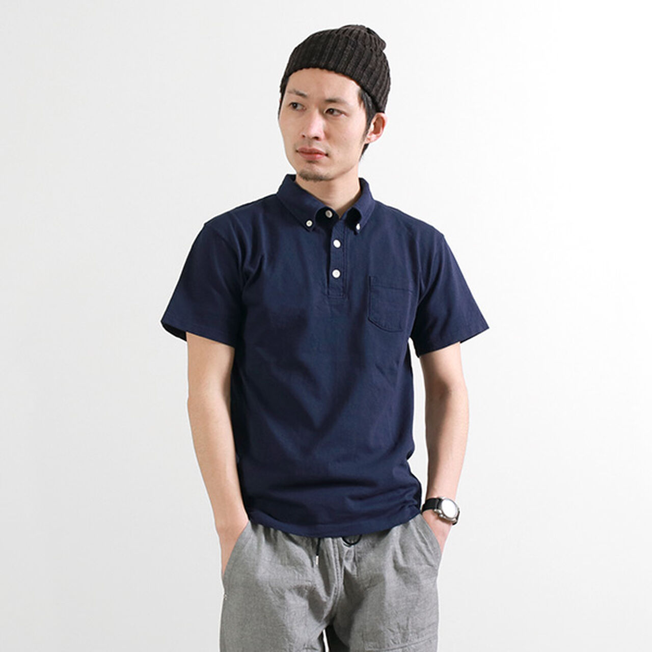 GOST1103 Short sleeve polo shirt,Navy, large image number 0