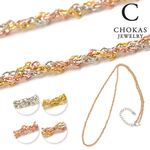 Triple chain necklace / bracelet / anklet,Multi, swatch