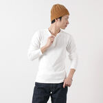 BR-3051 Big Waffle Henley Neck Long Sleeve Thermal / T-Shirt,White, swatch