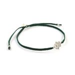 Hamsa Hand Notched Cord Anklet,Multi, swatch