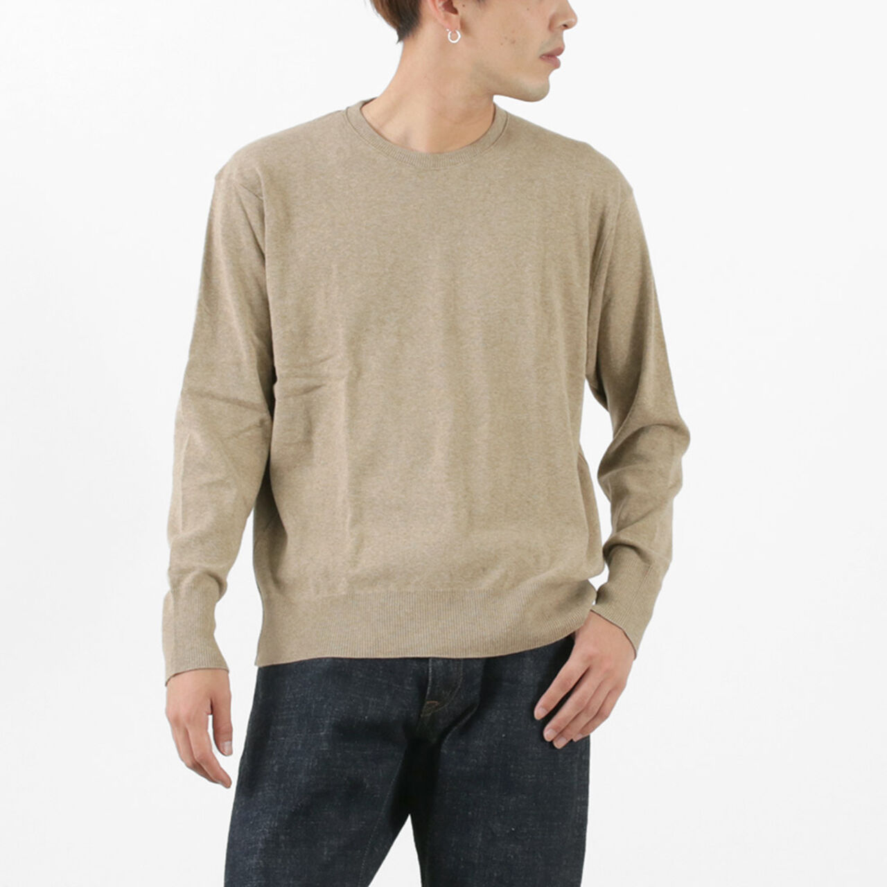 Lupo Crew Neck Relaxed Fit Knit Sewn,MarroneMelange, large image number 0