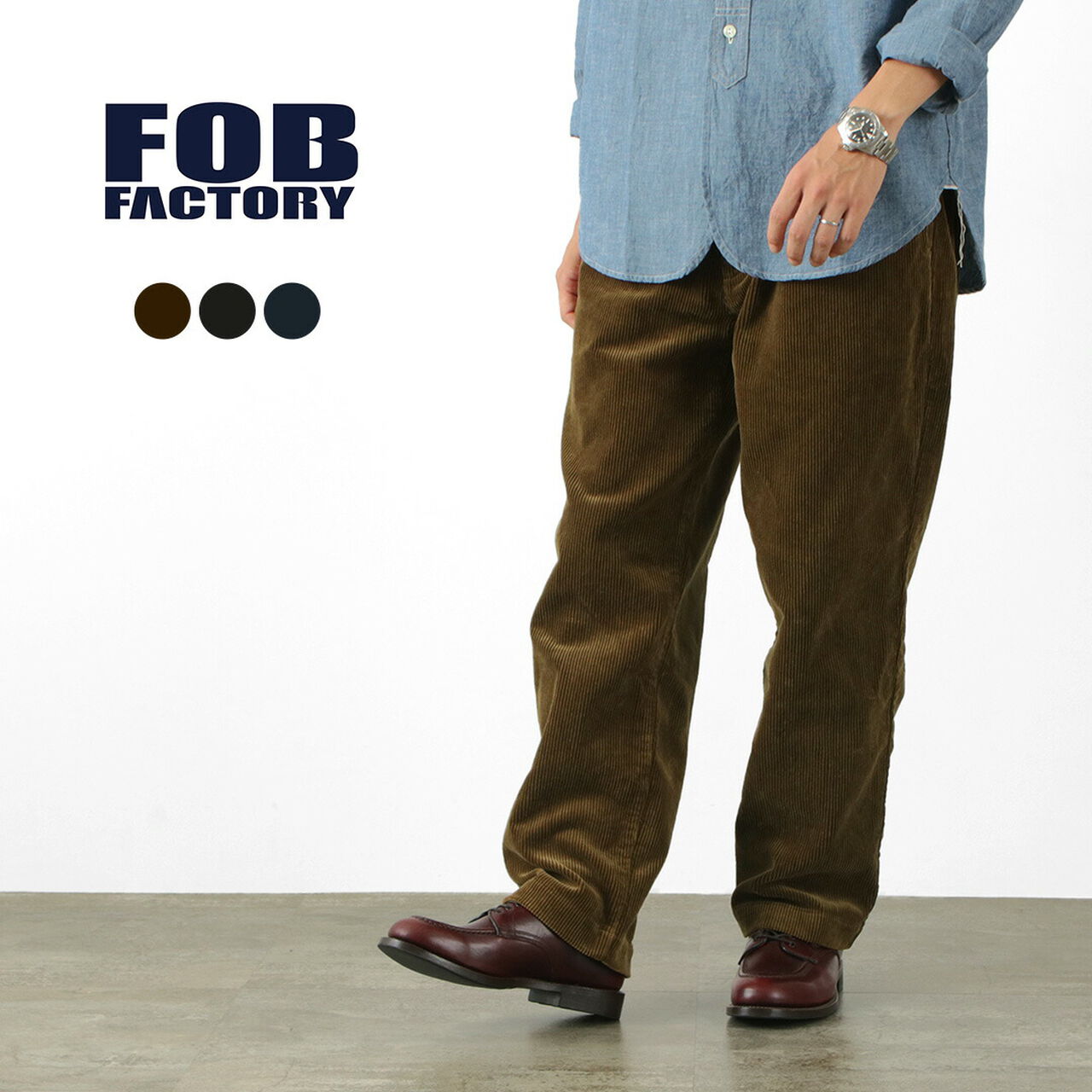 Wide Well Corduroy Pants,, large image number 1