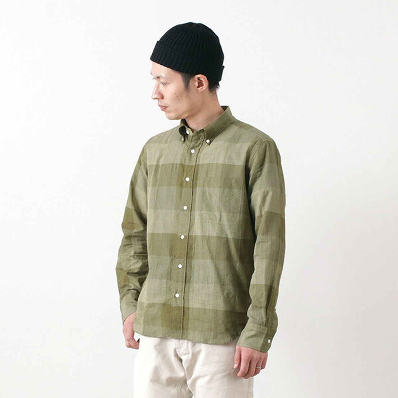 Block Check Long Sleeve Button Down Shirt,, large image number 11