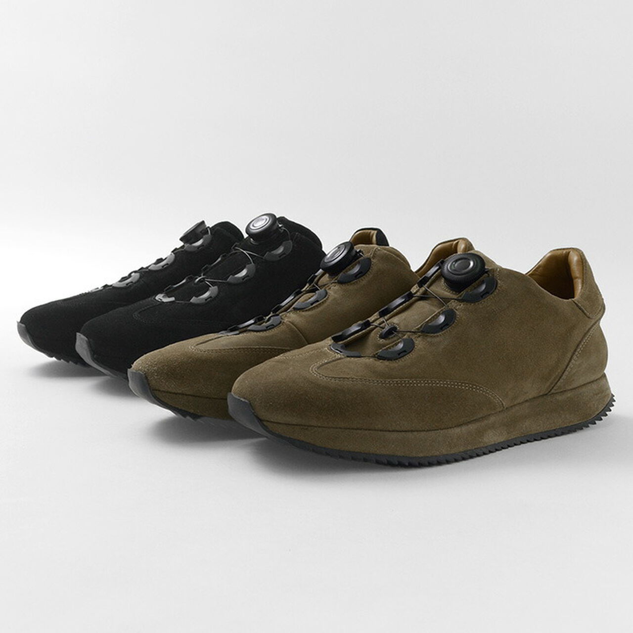 Dial Lock Suede Leather Sneakers,, large image number 3