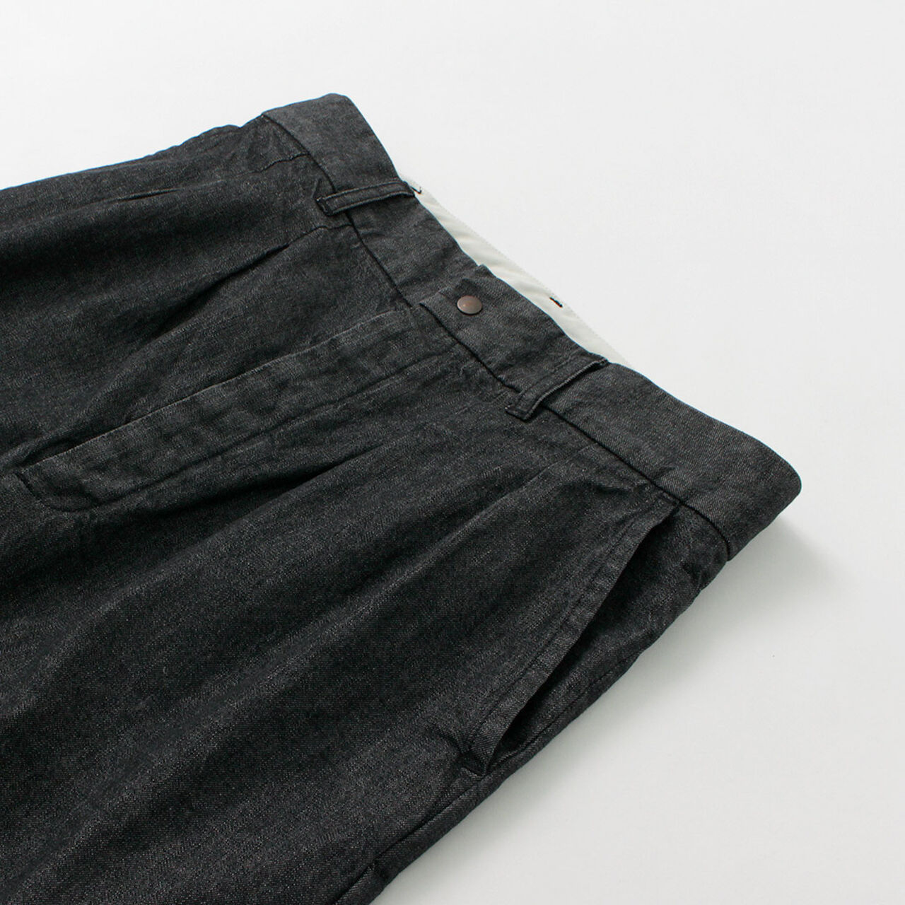 2 Tuck Trousers Light Ounce Denim,, large image number 6