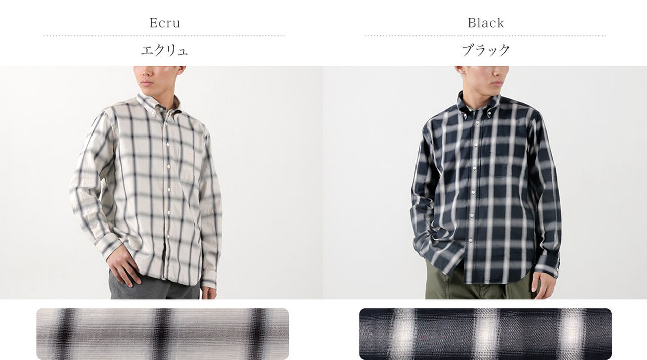 Ombre Check Button Down Shirt Classic Fit,, large image number 2
