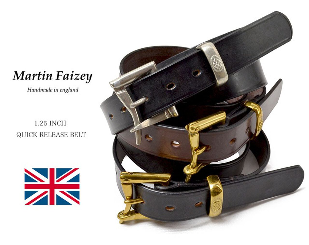 1.25 inch (30mm) quick release leather belt,, large image number 2