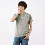 Special Order LW Processed Henry Neck T-Shirt,Grey, swatch