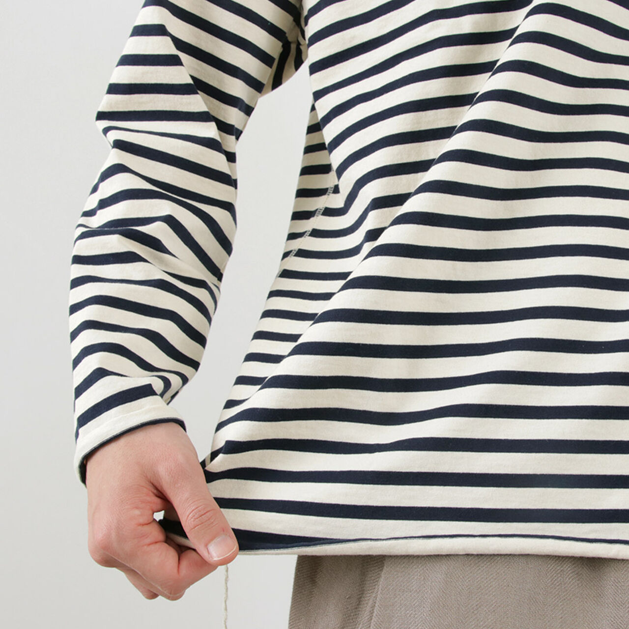 Striped Loose Long Sleeve T-Shirt,, large image number 7