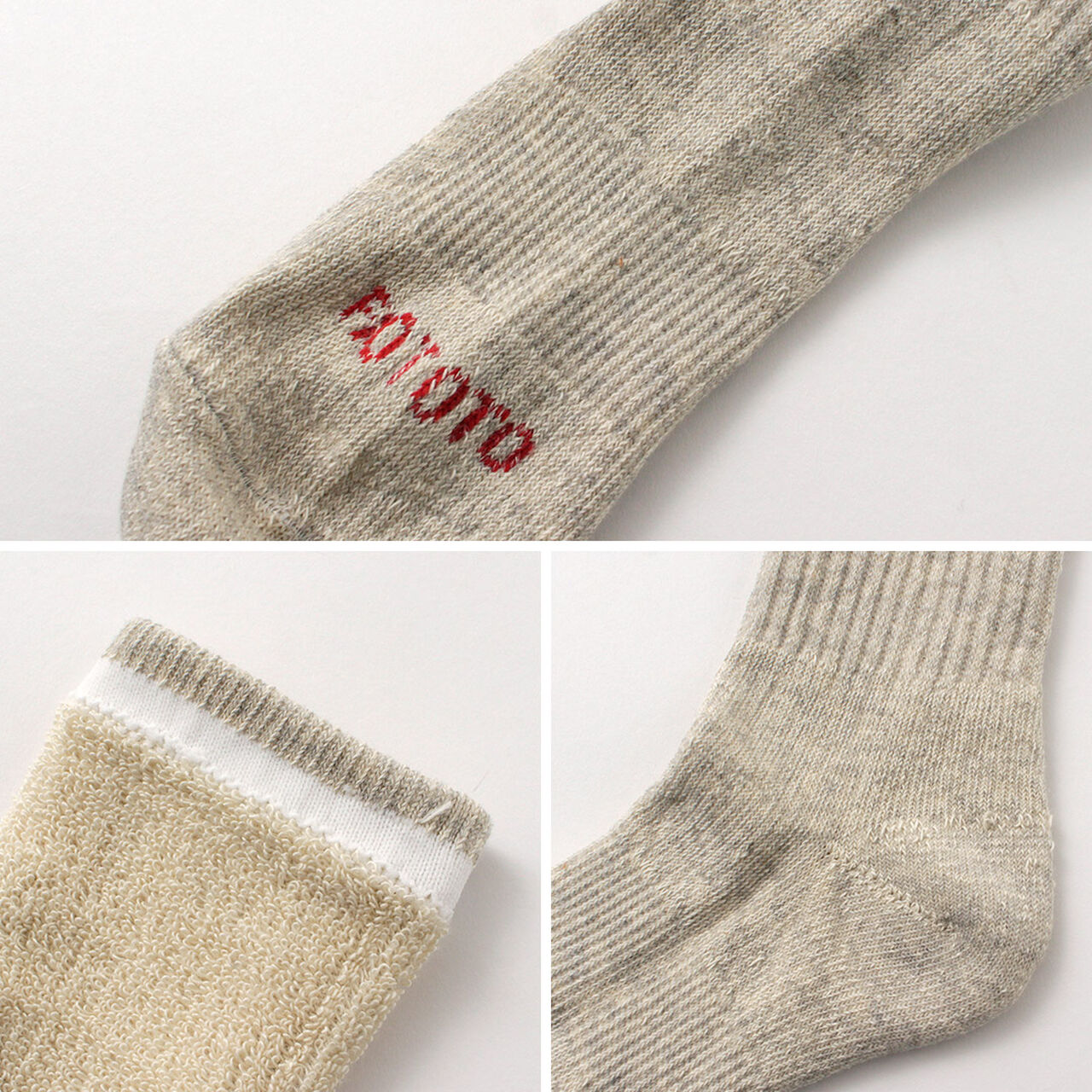 Double Face Mini Crew Socks Organic Cotton,, large image number 7