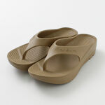 Double Flip Flop Recovery Platform Sandals,Beige, swatch