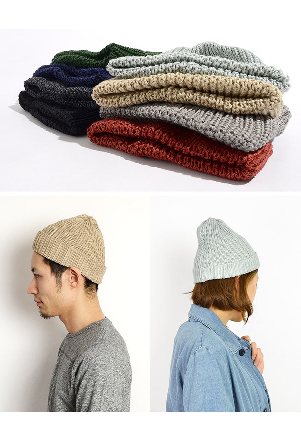Short cotton knitted cap,, large image number 10
