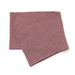 Staggered Check Merino Wool Snood,Burgundy, swatch