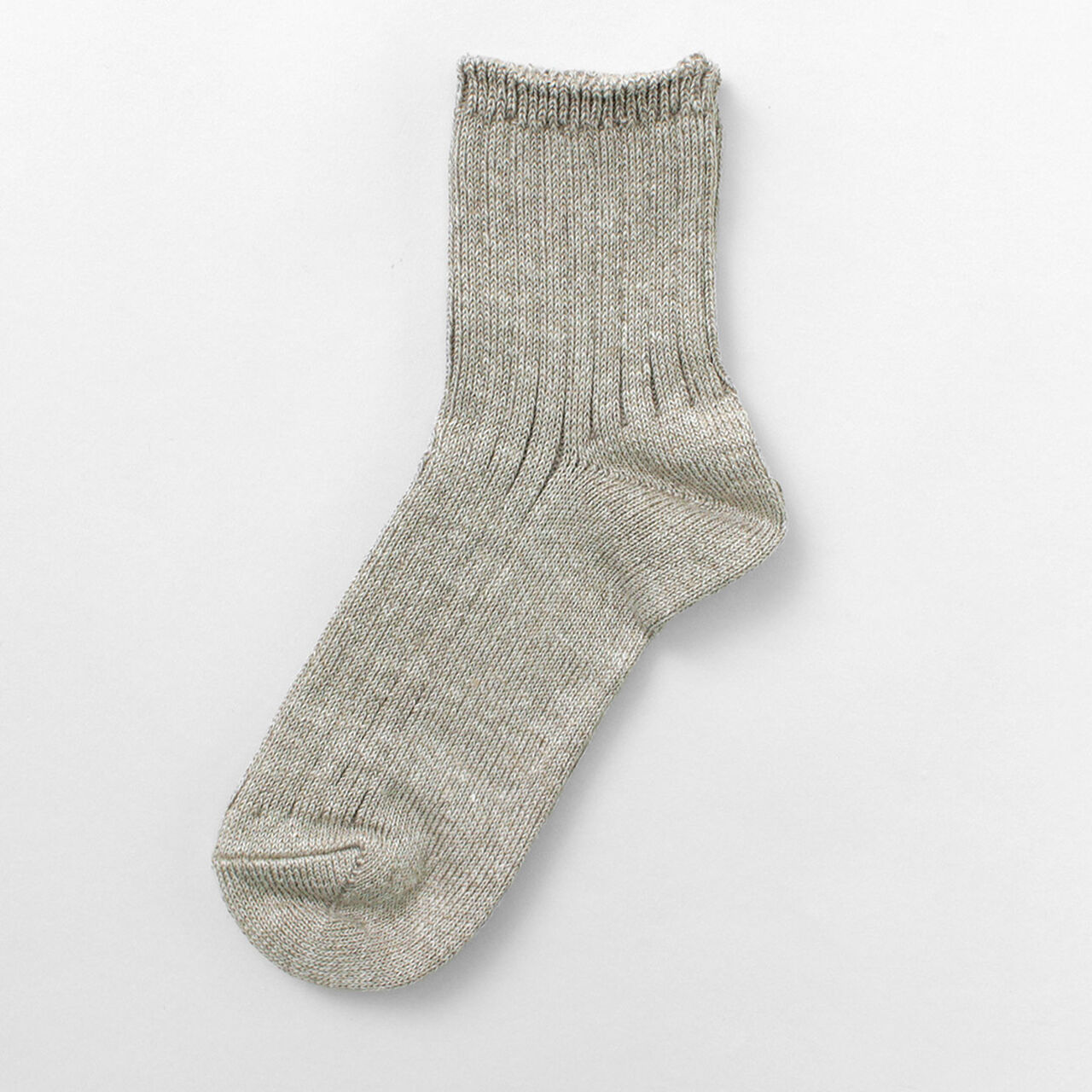 R1462 Short linen cotton ribbed socks,, large image number 3