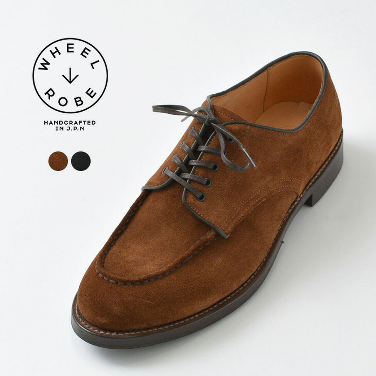 15078S Heavy Stitching Moc Toe Suede Shoes,, large image number 0