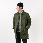 Ritzdale long nylon quilted jacket,Green, swatch
