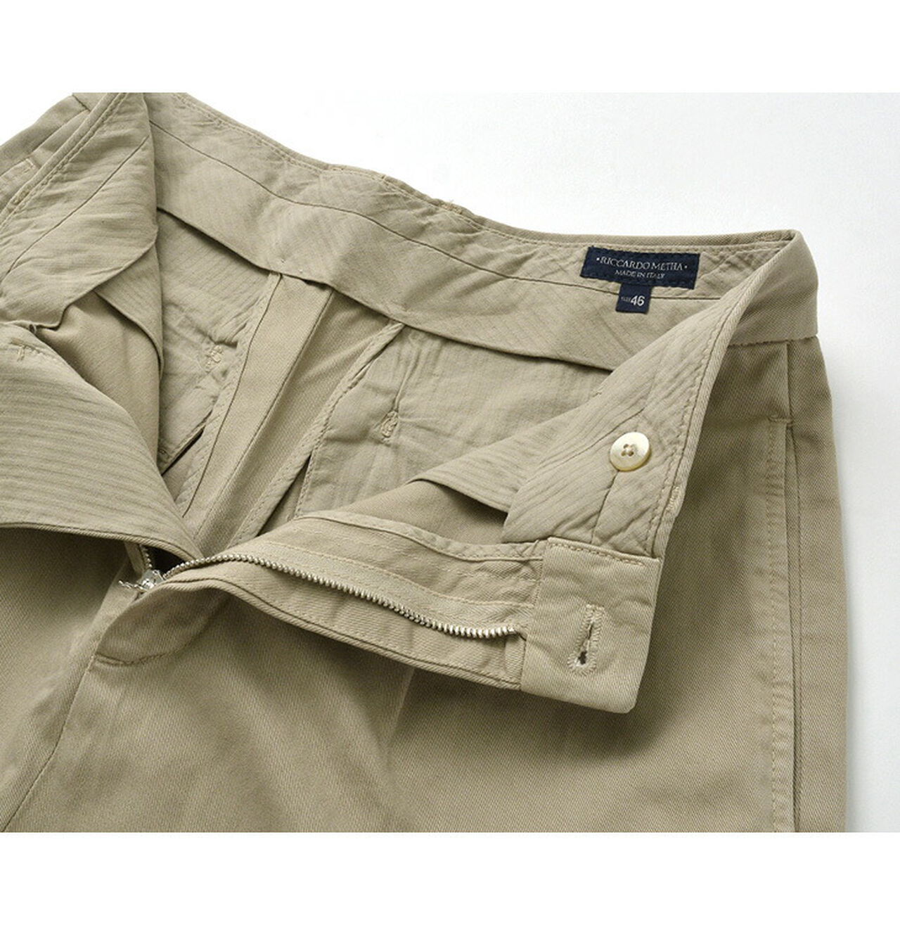 One Tuck Wide Trousers Dragon Twill,, large image number 8