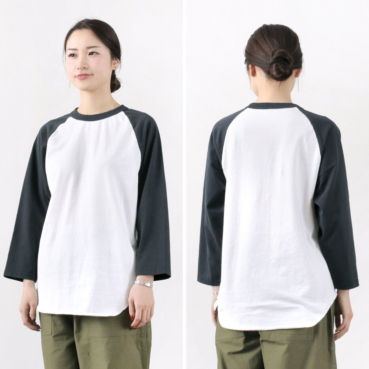 7/10 Sleeve 2 Tone Baseball T-Shirt,, large image number 14