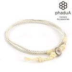 Braydid 1mm Leather 2 Wrap Anklet,White, swatch