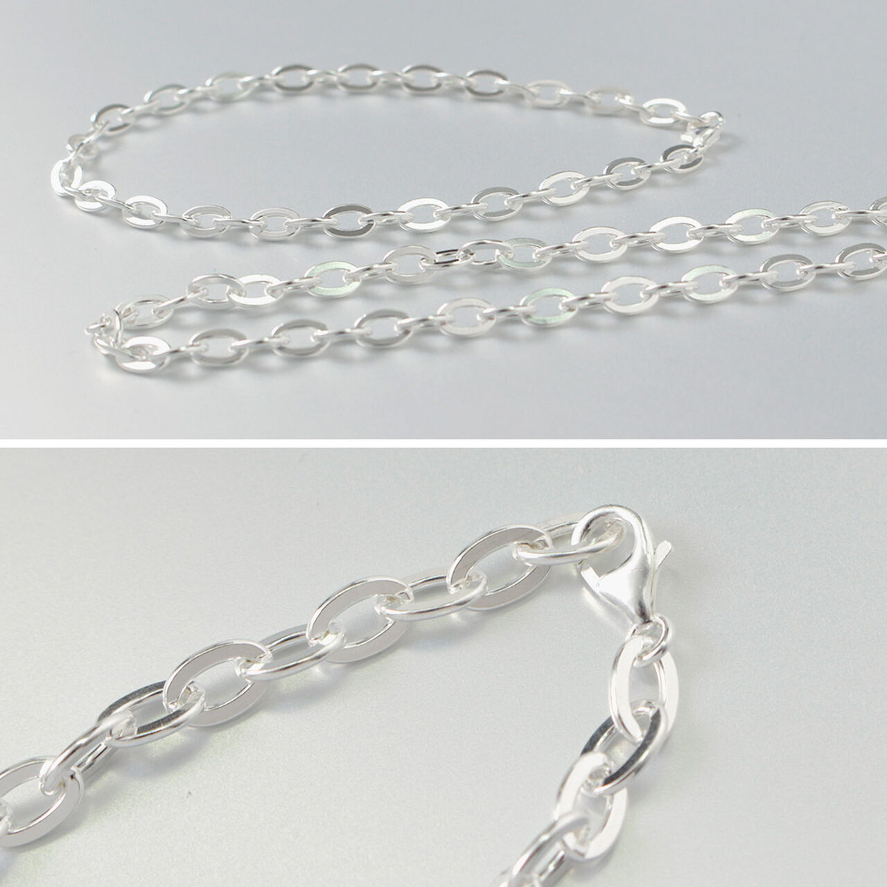 Flat cable chain anklet silver 925,, large image number 6