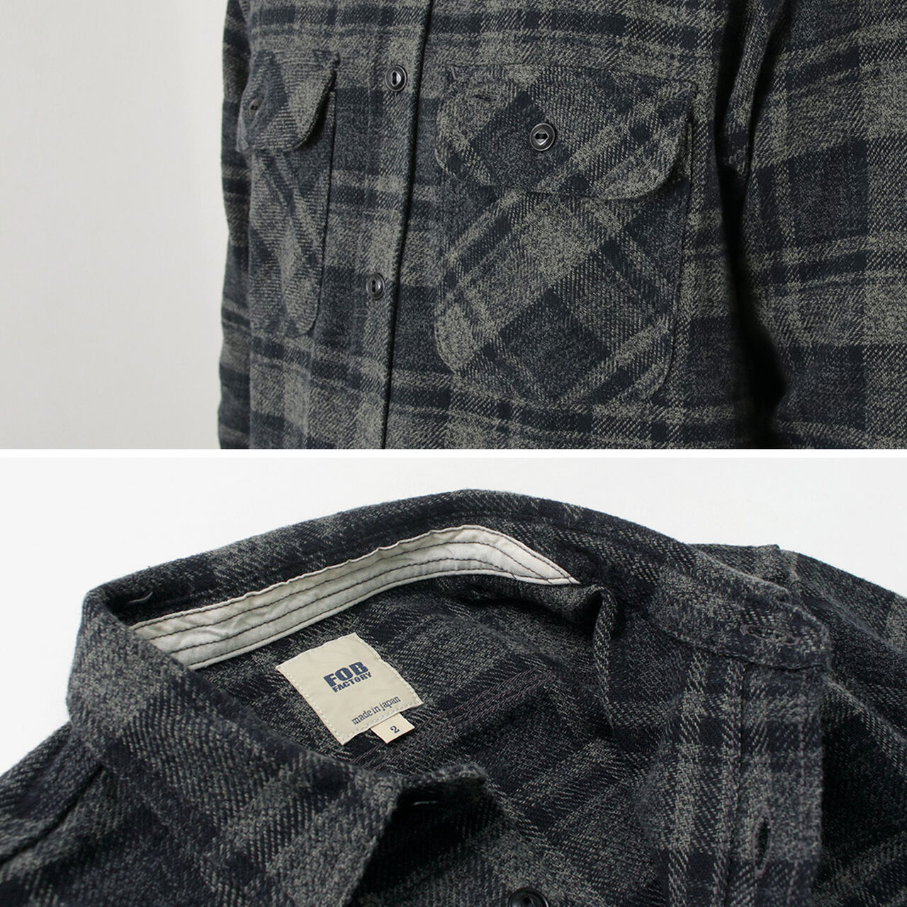 F3497 Nel check work shirt,, large image number 8