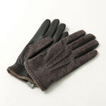 Smart Phone Lamb Leather Gloves,Brown, swatch