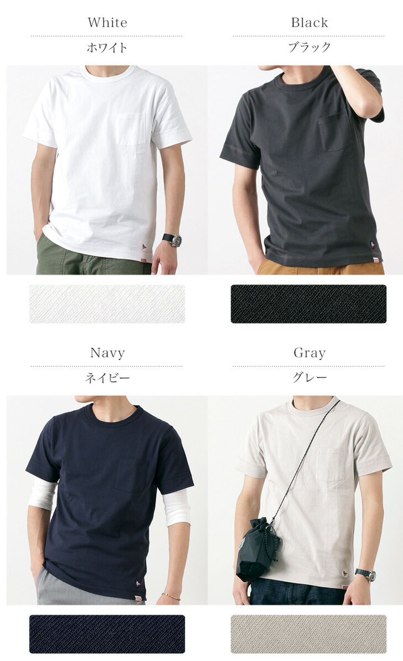 Pocket Crew Neck T-shirt / Short Sleeve,, large image number 1