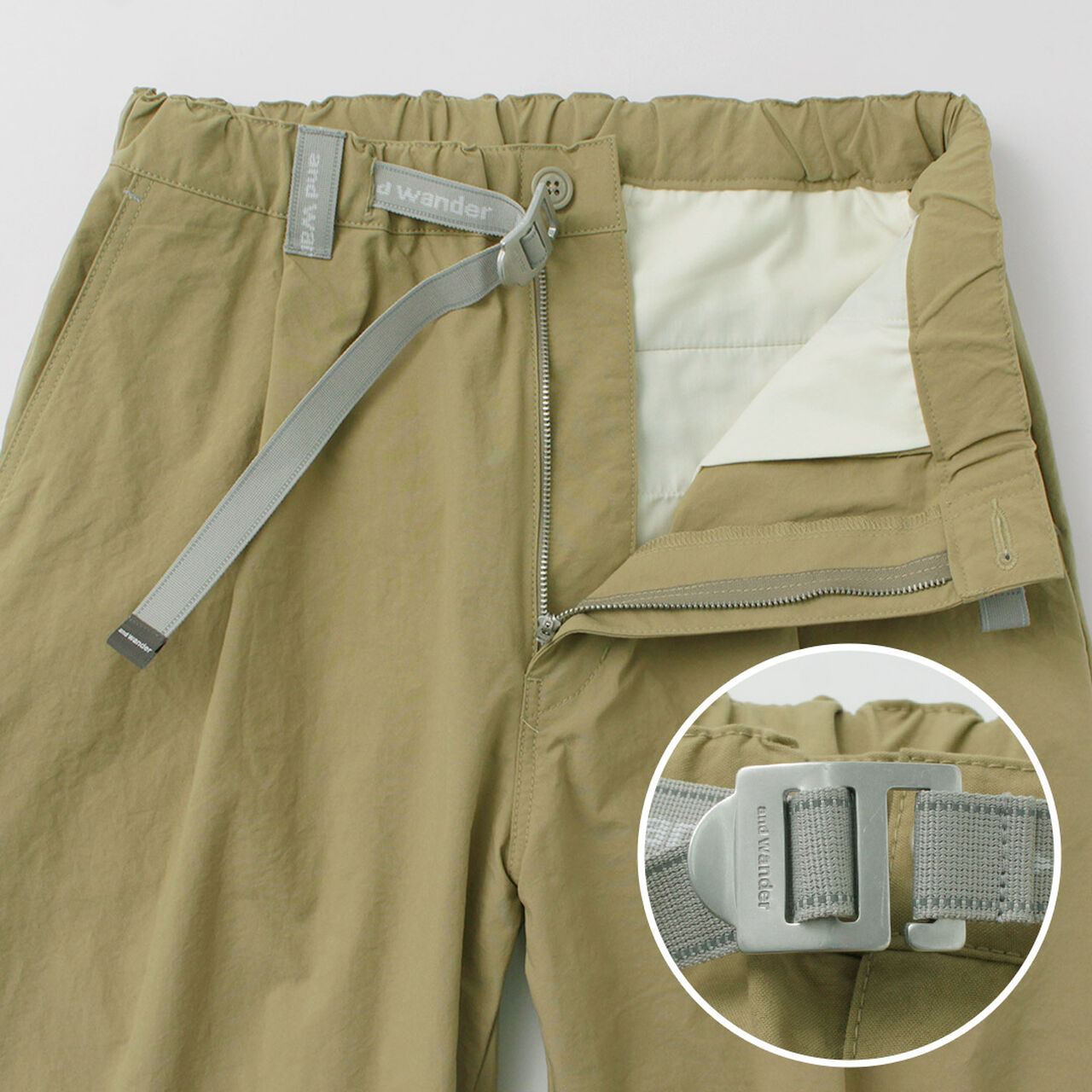Nylon Chino Tucked Tapered Pants,, large image number 7