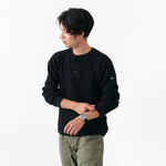 Special Order Super Thermal Henry Neck T-Shirt,Black, swatch
