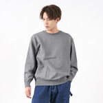 Wave cotton knit pullover,Grey, swatch