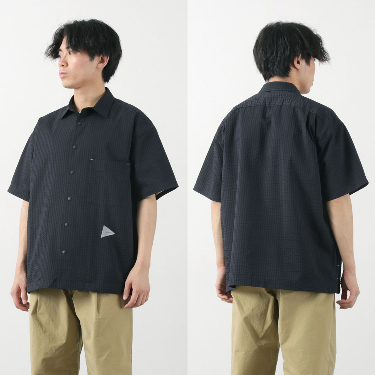 Dry Soft Seersucker Short Sleeve Shirt,, large image number 12
