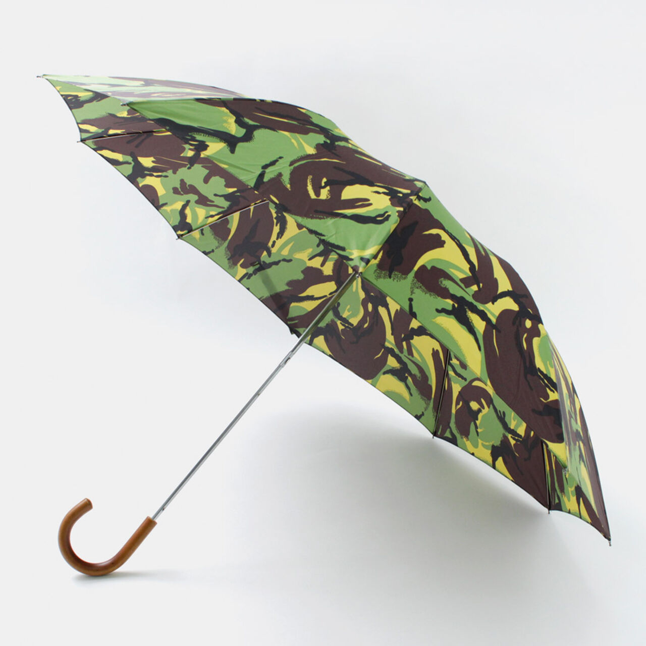 Malacca Handle Folding Umbrella for Rain,Camouflage, large image number 0