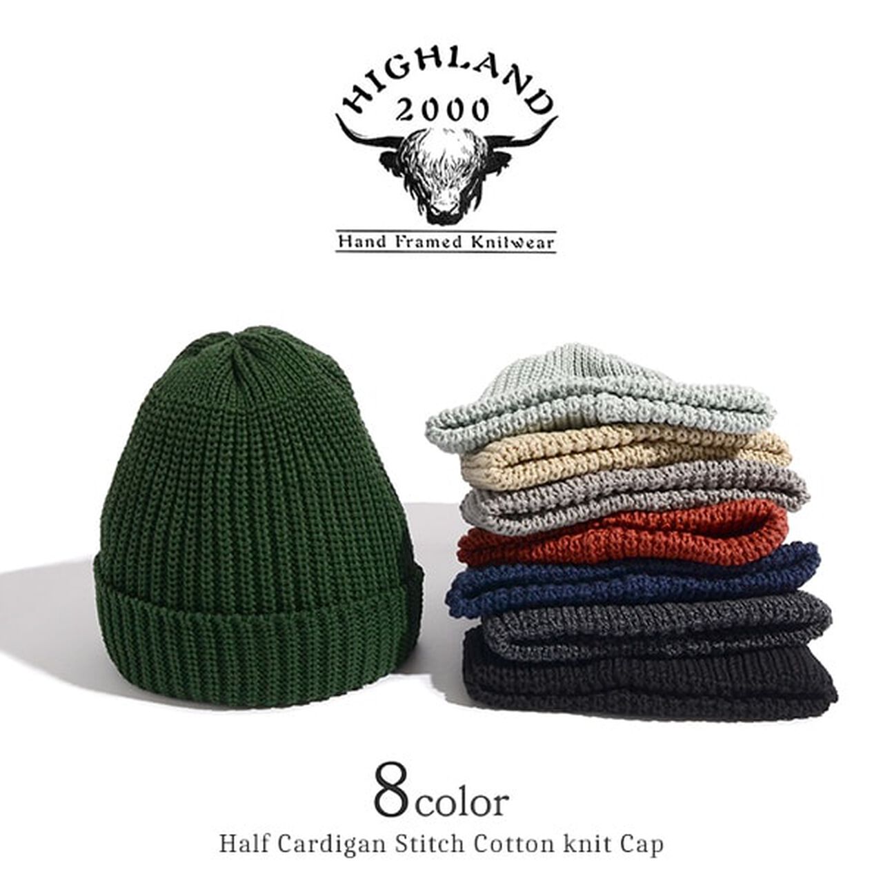 Short cotton knitted cap,, large image number 0