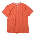 BR-8146 Knitted Henley Neck Short Sleeve Crew Neck T-Shirt,Red, swatch