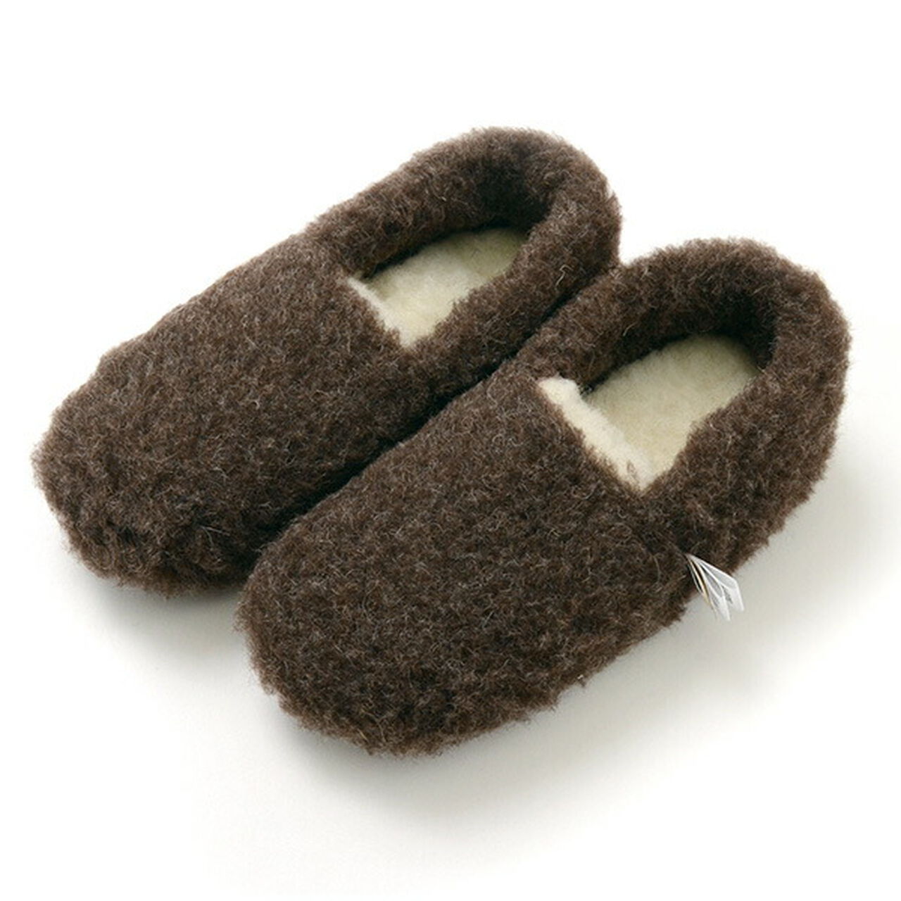 Boa Wool Shorty Slippers,DarkBrown, large image number 0
