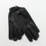 Fleming / Perforated leather gloves,Black, swatch
