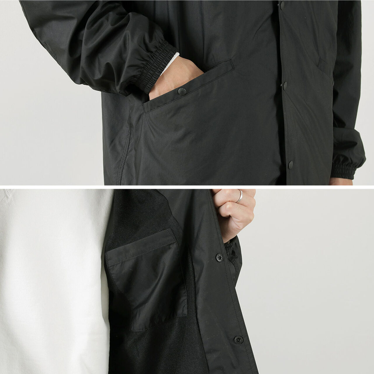 Ribbed Collar Coach Jacket,, large image number 9