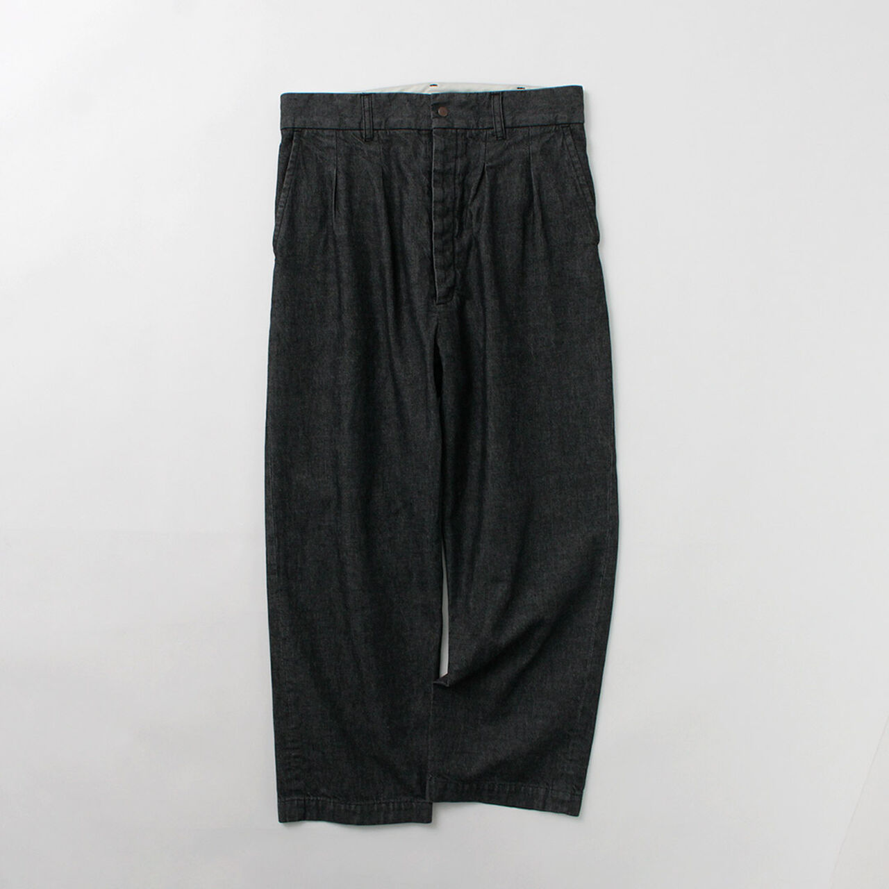 2 Tuck Trousers Light Ounce Denim,, large image number 2