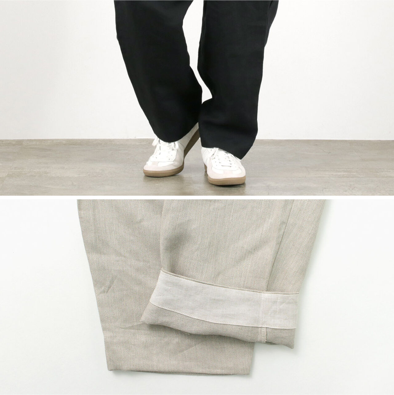 Vintage Linen Wide Tucked Easy Pants,, large image number 9