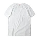 Ribbed cotton short sleeve military crew tee,White, swatch