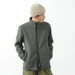Monk zip-up fleece jacket,Grey, swatch