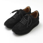 SUEDE LEATHER SNEAKERS,Black, swatch