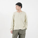 Heavy Neon Waffle Henry Neck Pullover,Ivory, swatch