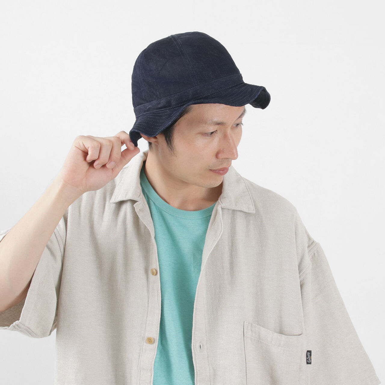 Japanese paper Bucket Hat,Indigo, large image number 0