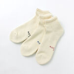 Organic daily 3 pack ankle socks,White, swatch