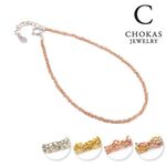 Triple chain anklet,Multi, swatch