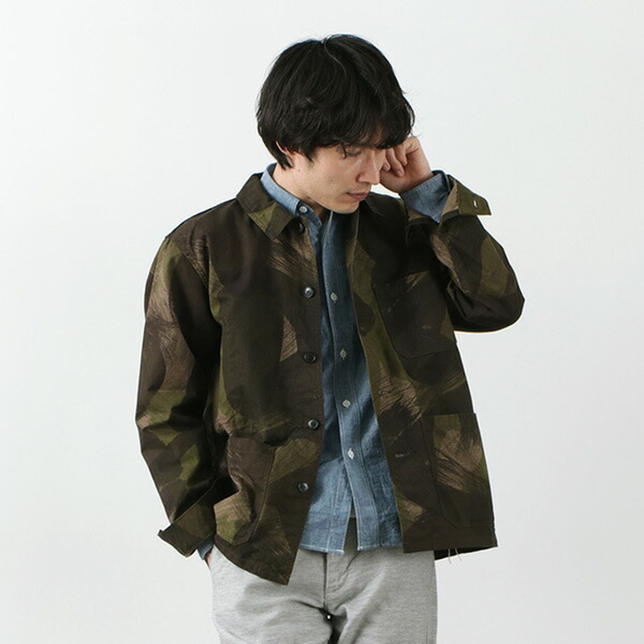 FRC003 Special order Camo French Shirt Jacket,Multi, large image number 0